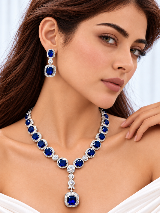 Louisa Diamond Set- Sapphire