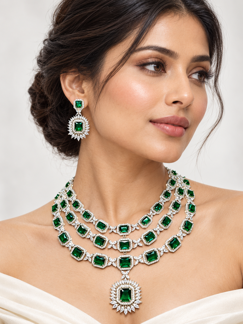 Patricia Diamond Set- Emerald
