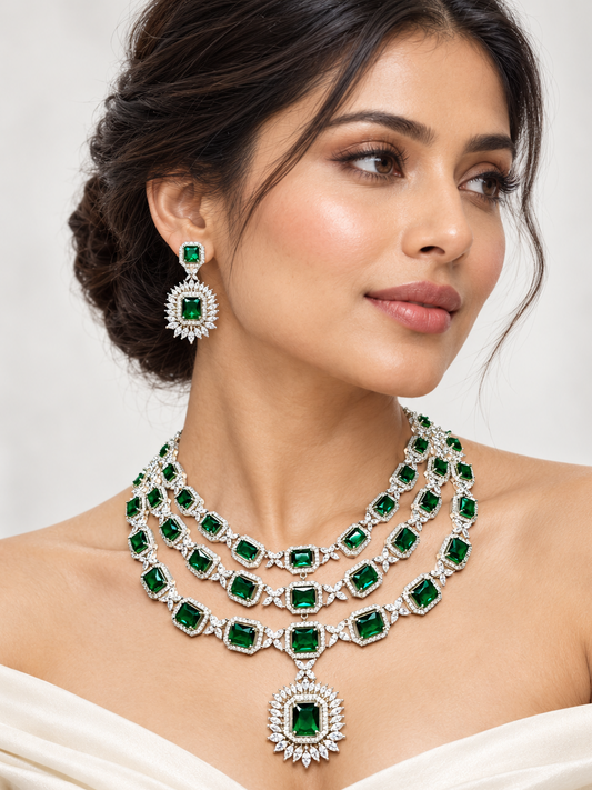 Patricia Diamond Set- Emerald