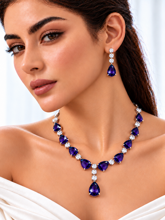 Eliana Diamond Set- Purple