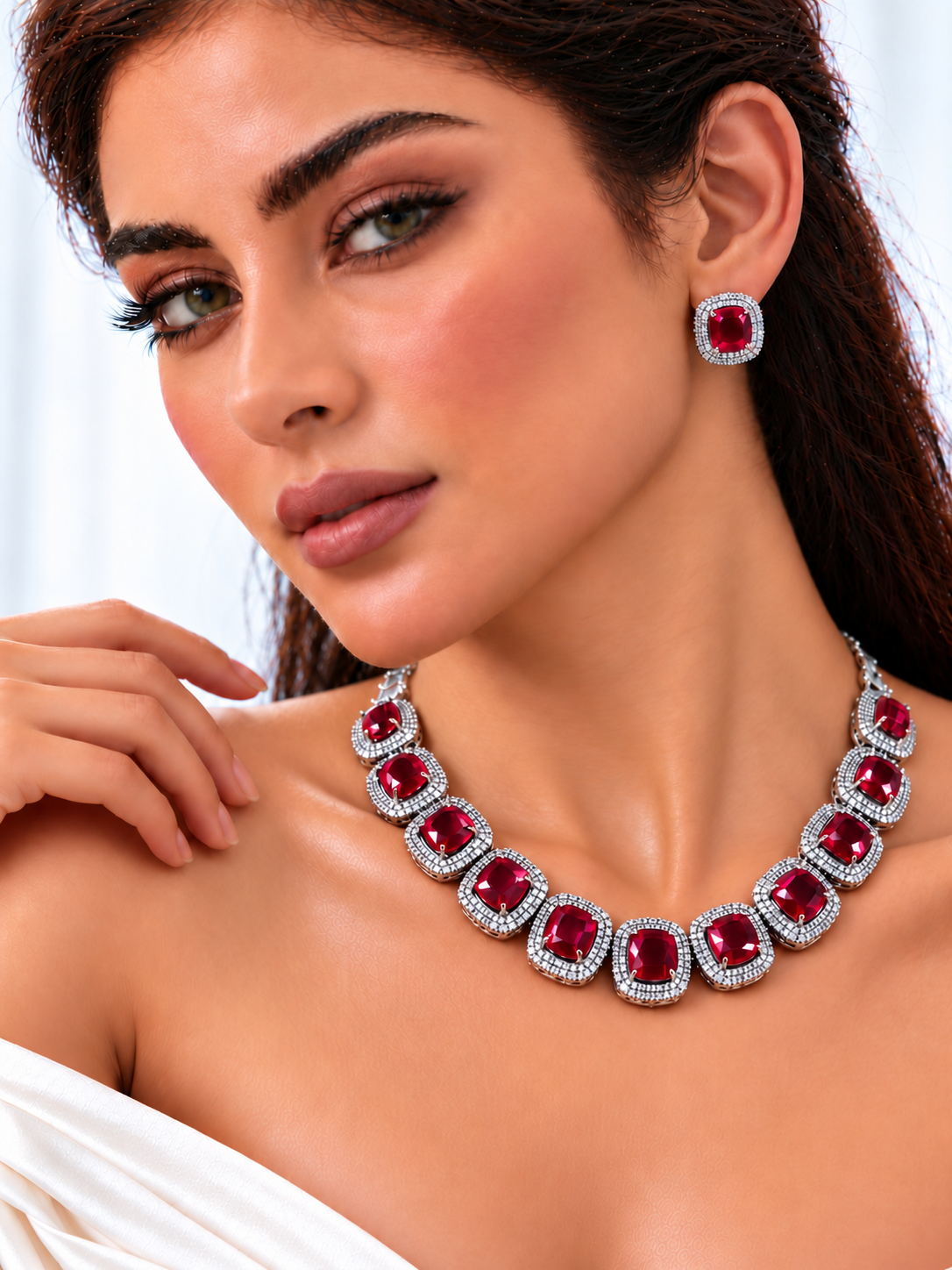 Faith Diamond Set- Ruby