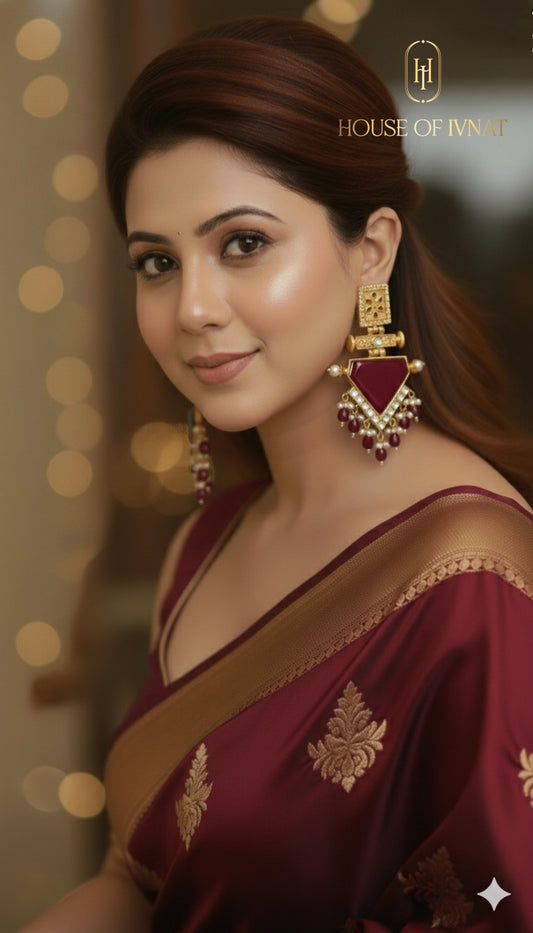 Yashvika Earrings- Ruby