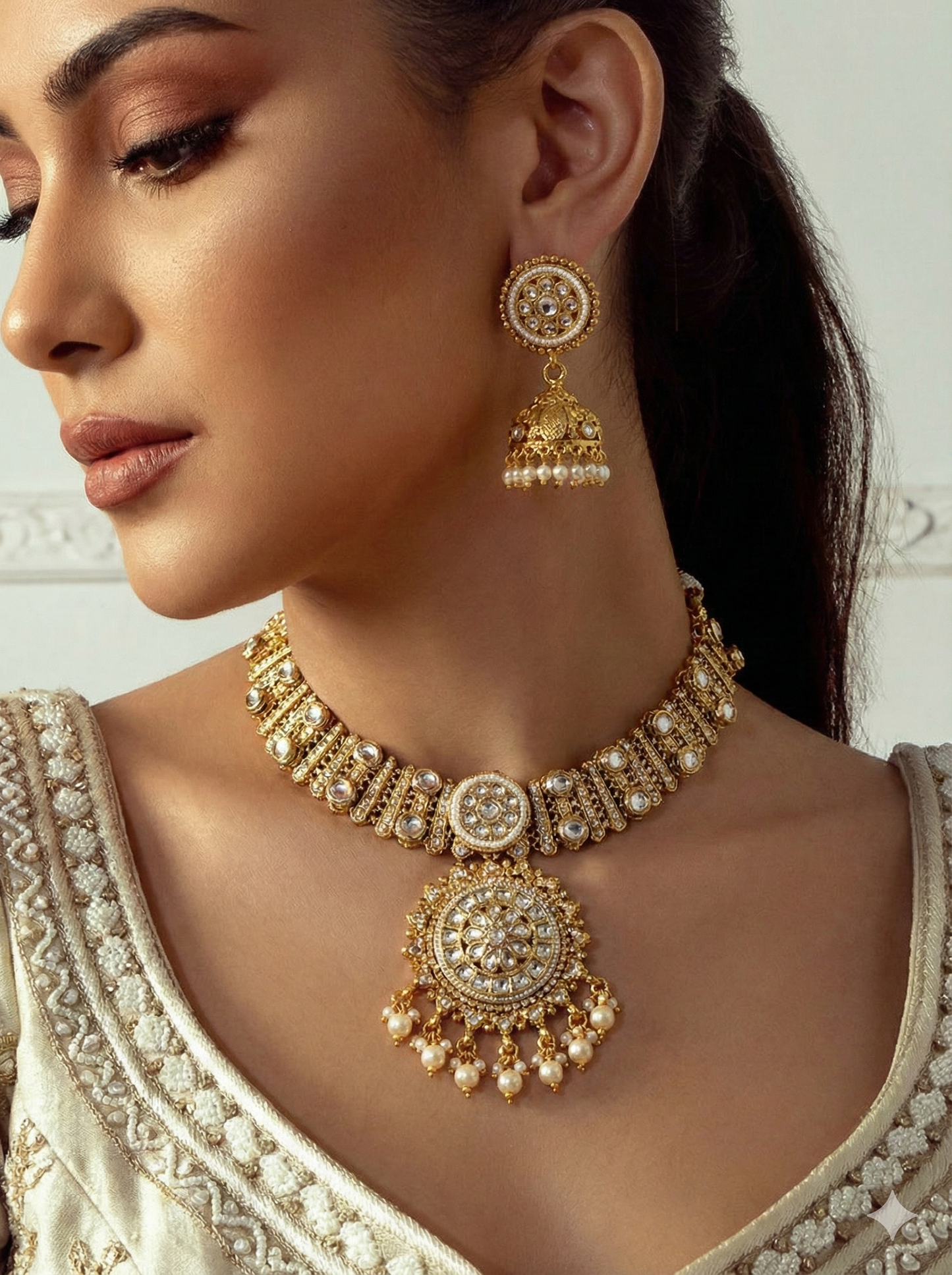 Suhasini Gold Plated Necklace Set
