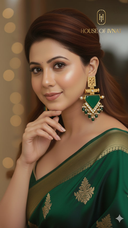 Yashvika Earrings- Green