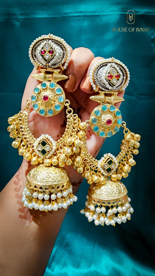 brass jhumkas