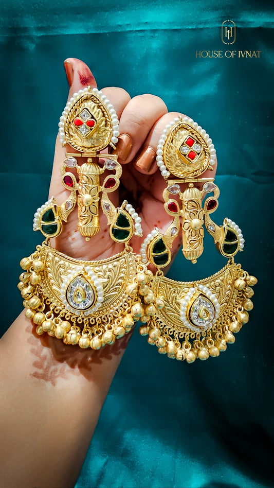 brass jhumkas