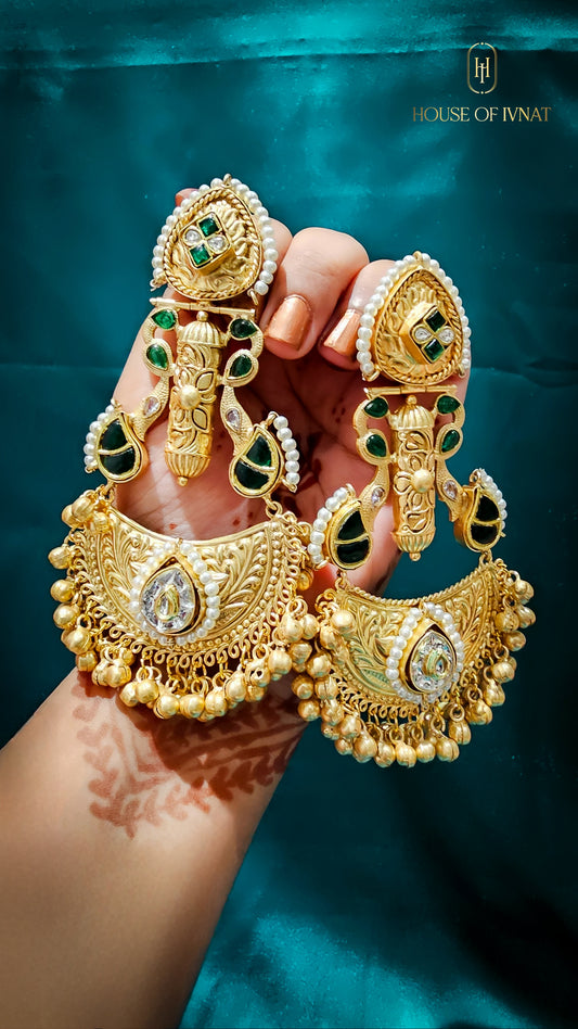 brass jhumkas