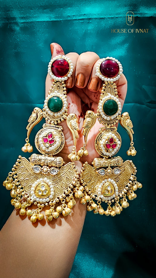 brass jhumkas