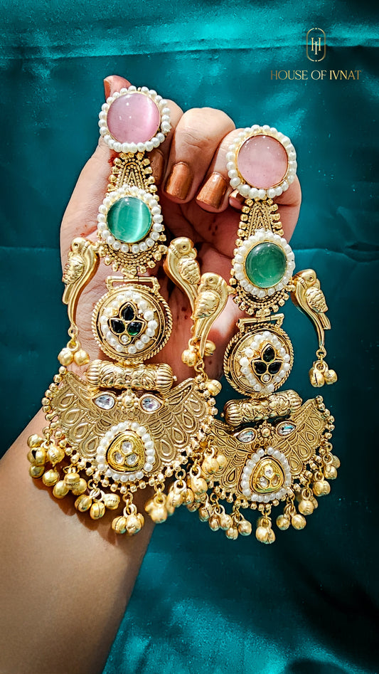 brass jhumkas