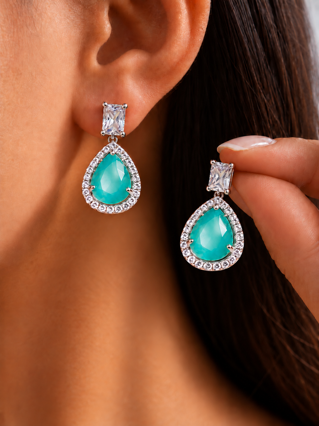 Prisha Earrings- Mint