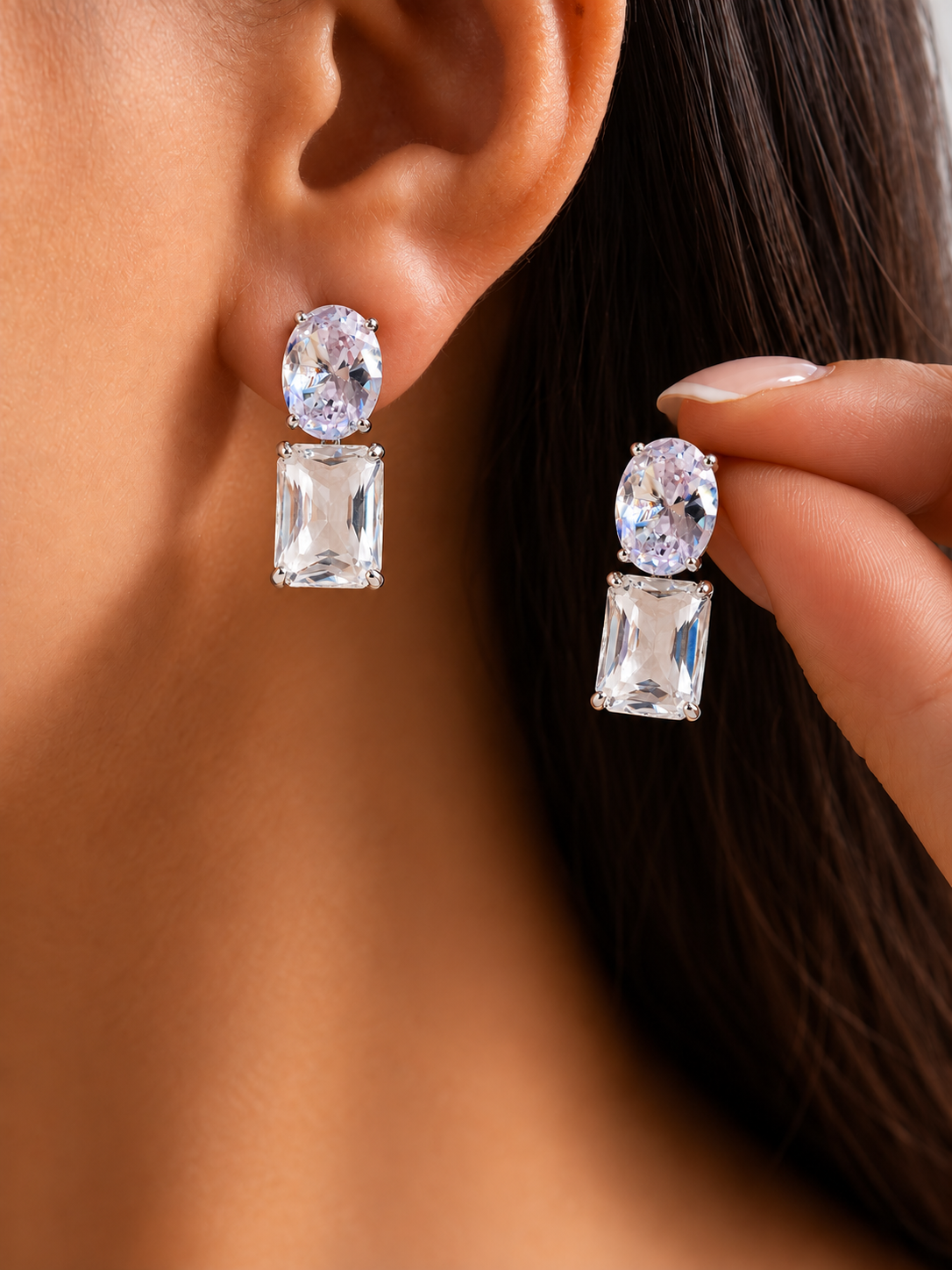 Tiya Earrings- Silver