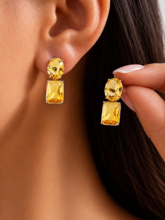 Tiya Earrings- Yellow